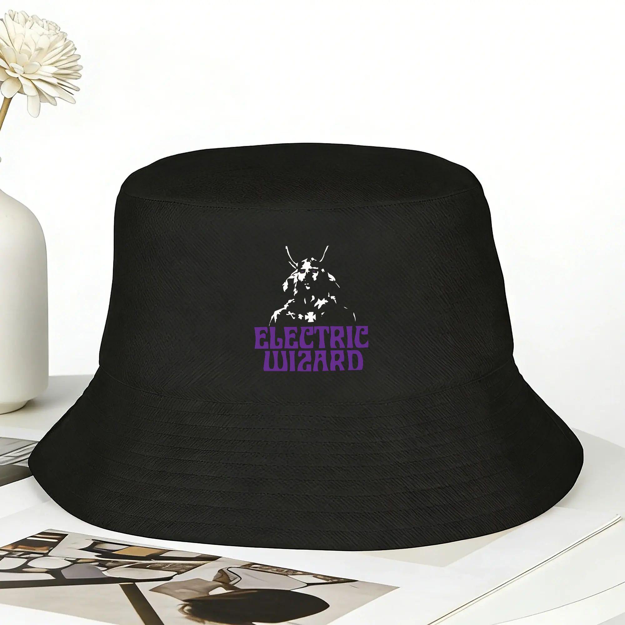 Yiran Dayang Hat Women's Electric Wizard Bucket Hat Street Style Fisherman Caps Soft Fold Fishing Sunscreen Hats For Couple Classic Graphic Cap Cm