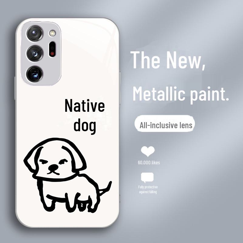 Lustige Cartoon Flüssigglas Hülle für Samsung Galaxy Note 20 - Einfaches, Kreatives, Sturzsicheres Design