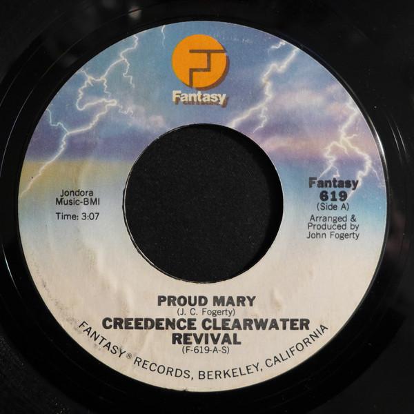 7-дюймовая пластинка CREEDENCE CLEARWATER REVIVAL Proud Mary FANTASY619 Fantasy US Rock Б/у