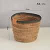 Straw storage basket, hand-woven sundries, toy storage basket, balcony dirty clothes storage basket, rattan dirty clothes basket