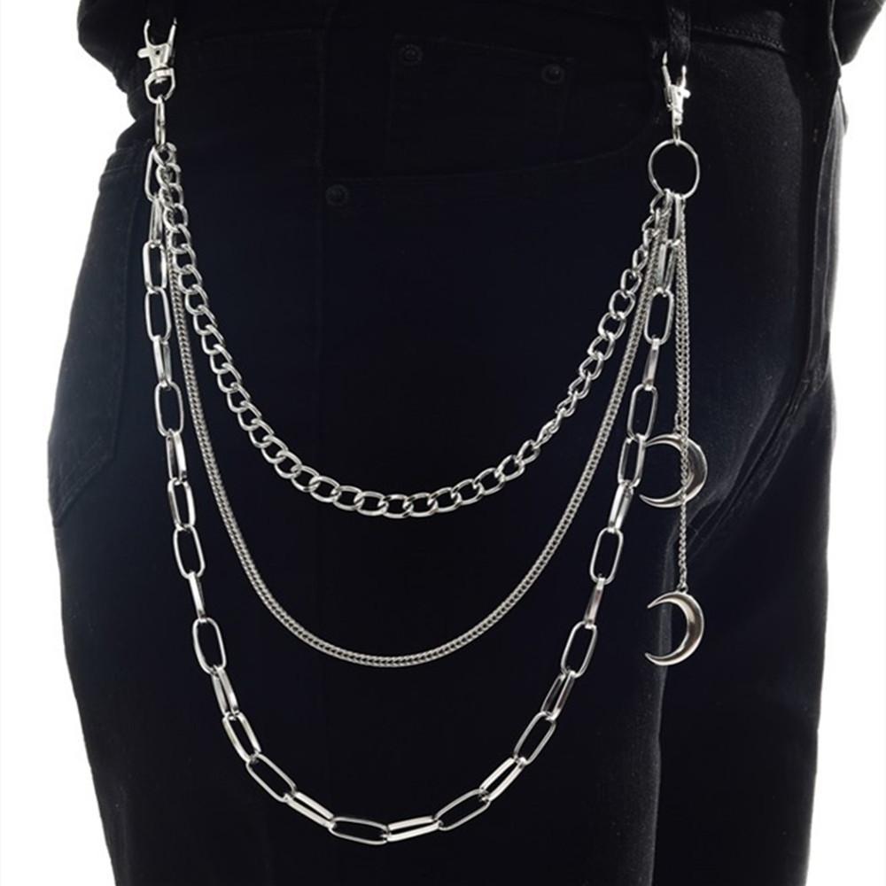 European and American Jewelry Punk Crescent Geometric Chain Trouser Chain Hip Hop Cool Versatile Waist Chain