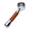 51MM Stainless Steel Portafilter with Walnut Wood Handle Detachable 15 degrees  Tilt Angle Coffee Machine Portafilter