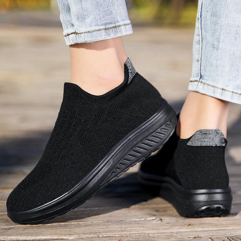 Fashion Women Single Shoes Summer New Style Vulcanized Fashionable Thick Sole Lightweight Mesh Women's Casual Breathable Sneakers Shoes