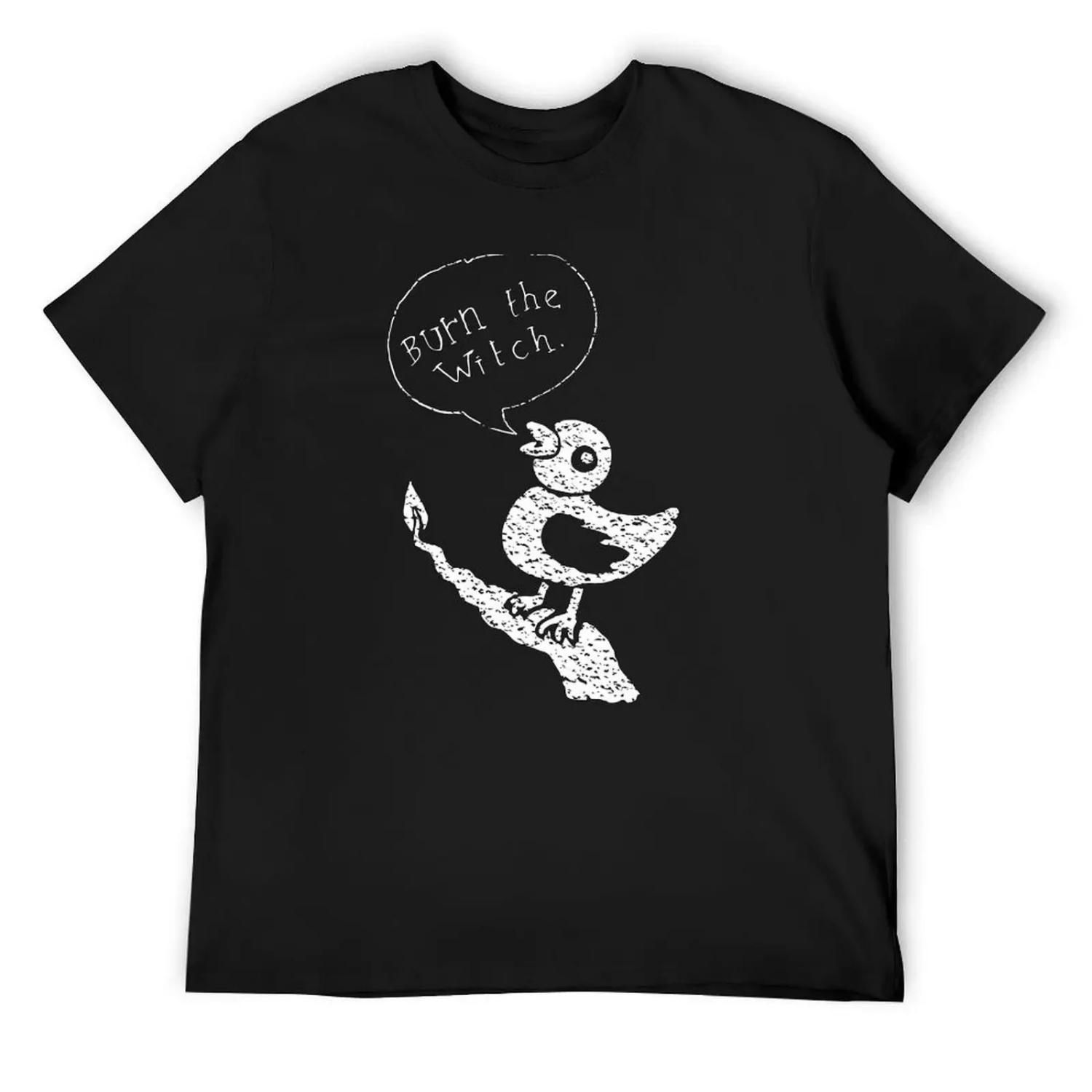 

Burn the Witch - White T-Shirt Funny t-shirt graphic t shirts clothes cotton graphic tees vintage t shirt men XXXXXL чорний