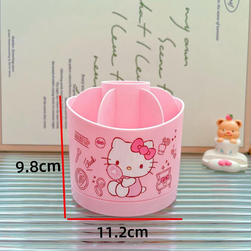 Sanrio Macaron Rotating Pen Holder Office Desktop Storage Box Kulomi Student Dormitory Desk Storage Pen Holder