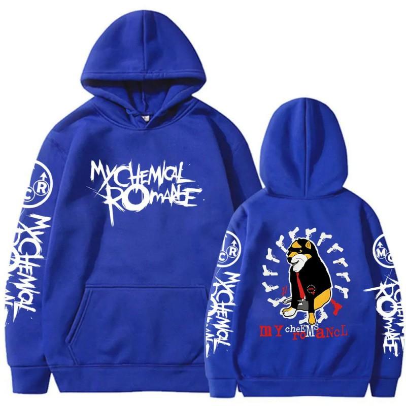 My Chemical Romance Rockband Hoodie Herren - Schwarze Baumwollmischung Grafik Pullover Sweatshirt Herbst Freizeitkleidung