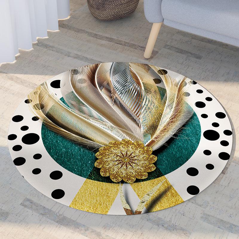 Round Carpet for Bedroom Rugs Living Room Decoration Home Room Decor Computer Table Chair Floor Mat Hallway Entrance Doormat