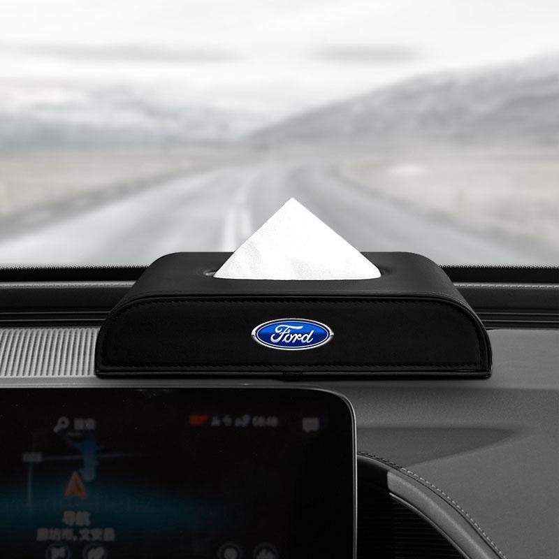 1pcs Car Tissue Box Holder Armrest Box Storage Case For Ford Focus Mk2 Mk3 Fiesta Ranger Mondeo S-MAX Kuga Mustang Auto Goods