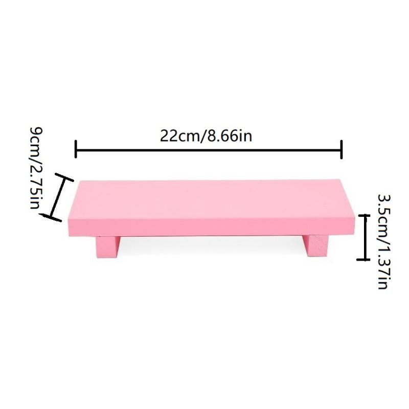 Bandeja de Madera Soporte Pedestal Madera Tocador Manos Jabón Vela Aromática Soporte Almacenamiento Bandeja Cocina Soporte Condimentos Decoración Hogar