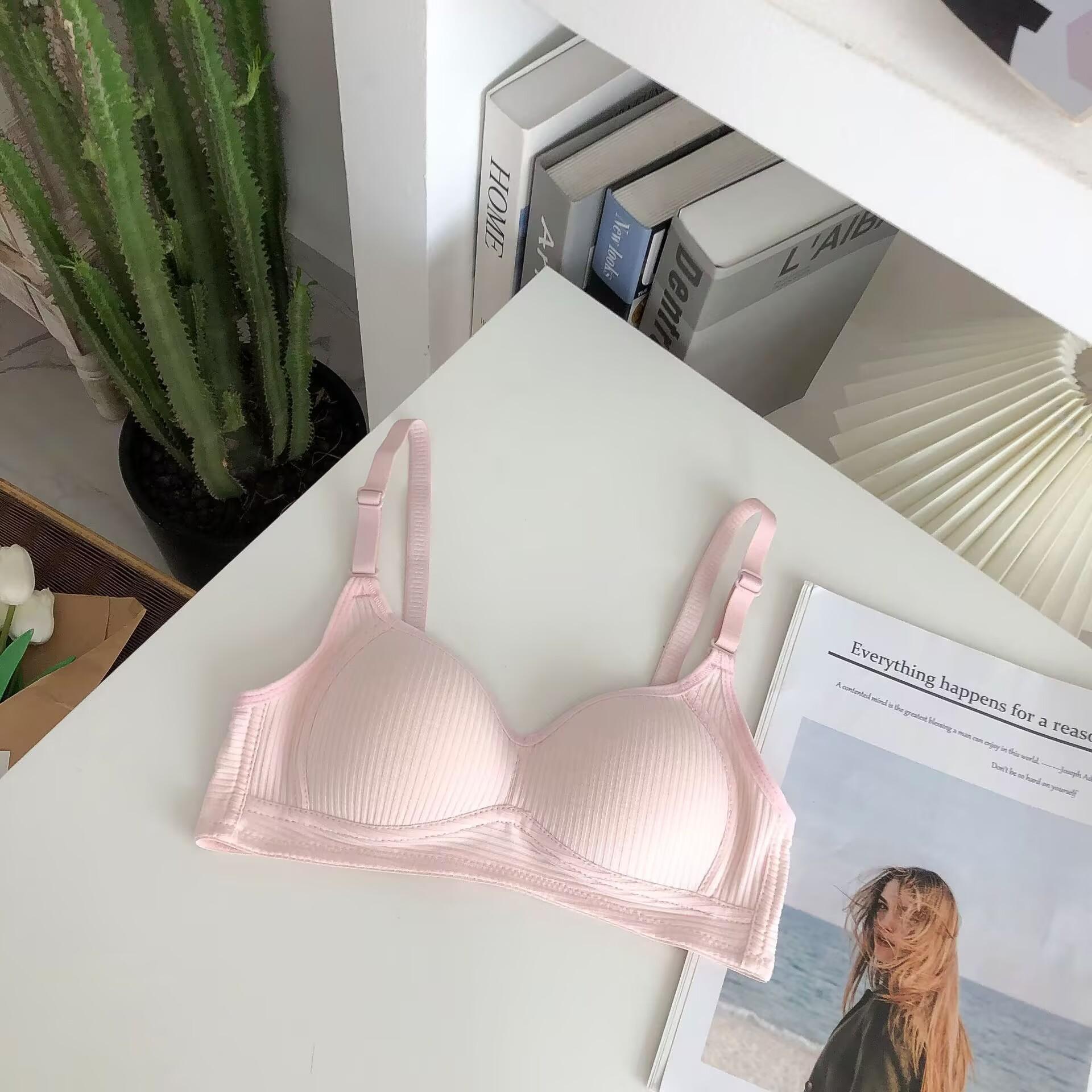 

Нижнее белье для девочек, хлопковый бюстгальтер с небольшой грудью, декомпрессионный комфортный и удобный без стального кольца, бюстгальтер для подростков, топ 32/70AB