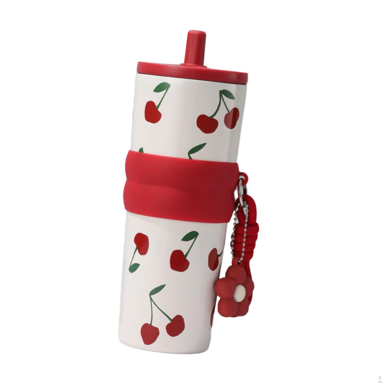 

Beautiful And Elegant, Practical Stainless Steel Thermal Tumbler, Ideal for Picnics, Graduations Red Cherry