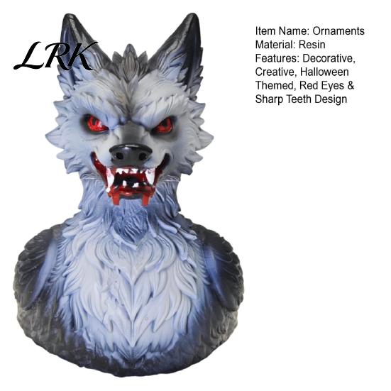 Creative Dark Style Figurines 3D Printed Wolf Duck Collectible Figurine, Halloween Striking Wildlife Desk Decor, Board Game Scene Decoration