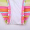 Women's Striped Triangle Top & Thong Set Sexy Halter Bikini Set String Swimwear Two Piece Swimsuits Cheeky Bathing Suit for Pool Beach