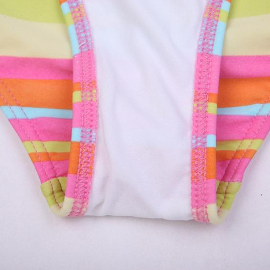 Women's Striped Triangle Top & Thong Set Sexy Halter Bikini Set String Swimwear Two Piece Swimsuits Cheeky Bathing Suit for Pool Beach