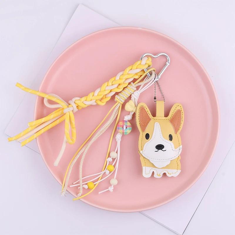 Creative Cute Pet Lanyards Cute Corgi Husky Heart-shaped Keychains Fashionable Versatile Bag Pendants Handmade Fun Small Gifts
