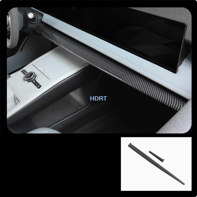 For Geely Galaxy E8 2024 + Car Styling Carbon Fibre Interior Rear Air Vent Outlet Gear Shift Window Control Panel Cover Sticker