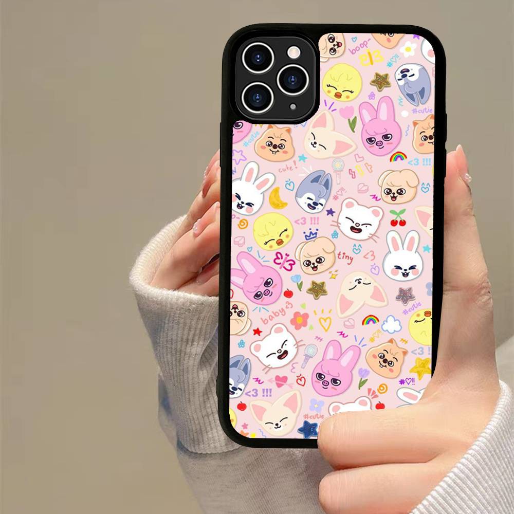 1PC Fashion Kpop S-Stray-Kids Phone Case For iPhone 17 16 15 14 13 Plus 12 11 Pro Max PC+TPU Cases Back Cover