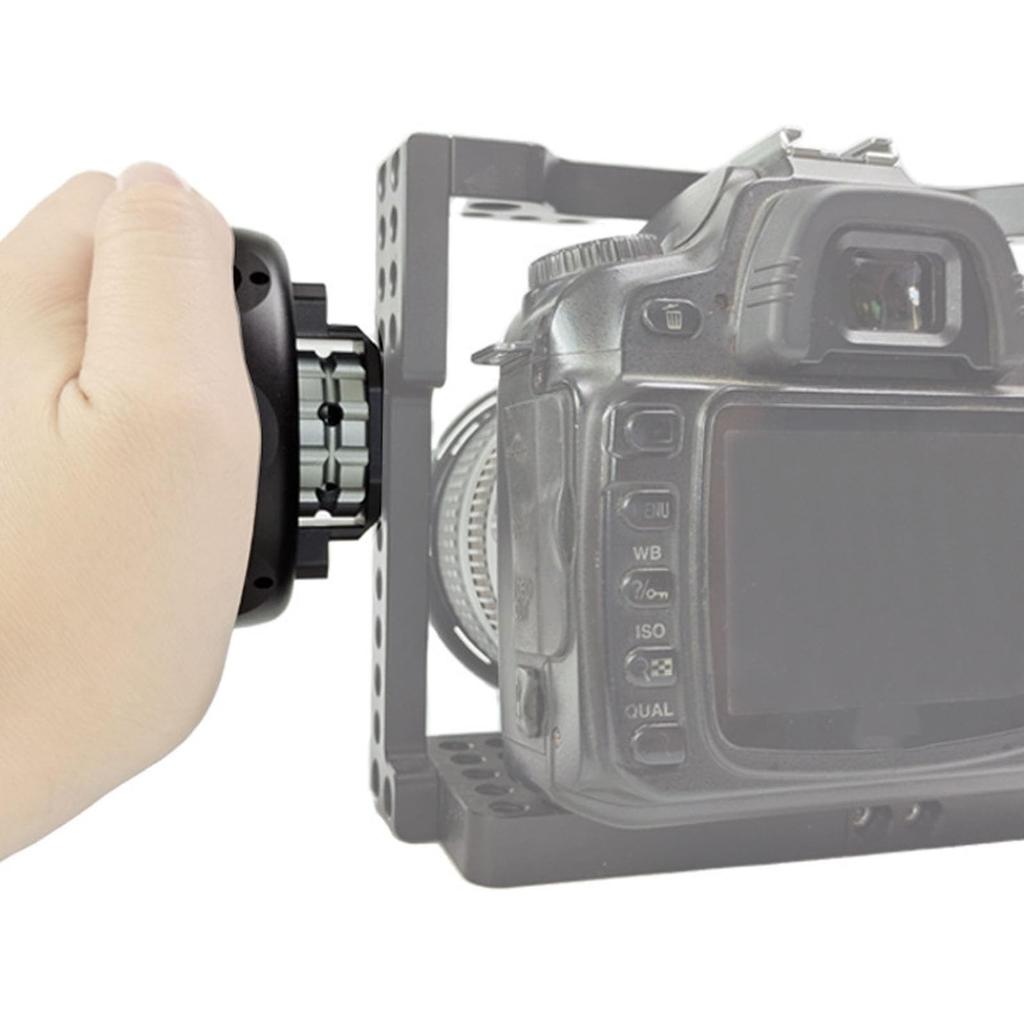 Wheel Side Handle Round Side Hand Grip with Screw Lightweight Camera Hand Quick Release Grip, Non-Slip 1/4" 3/8" Holes, Wheel,