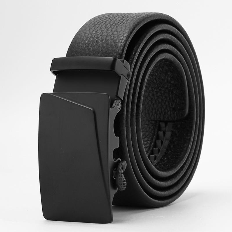 New Style Lace Covered Lychee Patterned Belt  Men's Automatic Buckle Business and Casual Belt