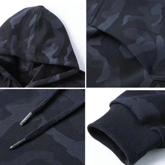 Langarm Zugband Taschen Reißverschluss Strickjacke Sweatshirt Herren Frühling Herbst Einfarbig Große Größen Hoodie Mantel