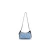 Blue denim pattern armpit bag, simple fashion plaid printing shoulder handbag, a women's bag trend