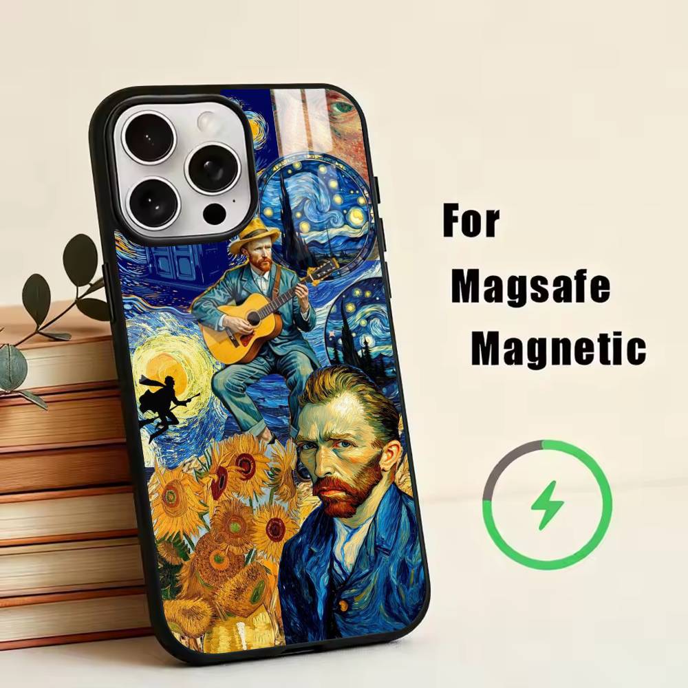 Vincent Van Gogh Phone Case For iPhone17,16,15,14,13,12,11 Plus,Pro Magnetic For Magsafe Wireless Charging
