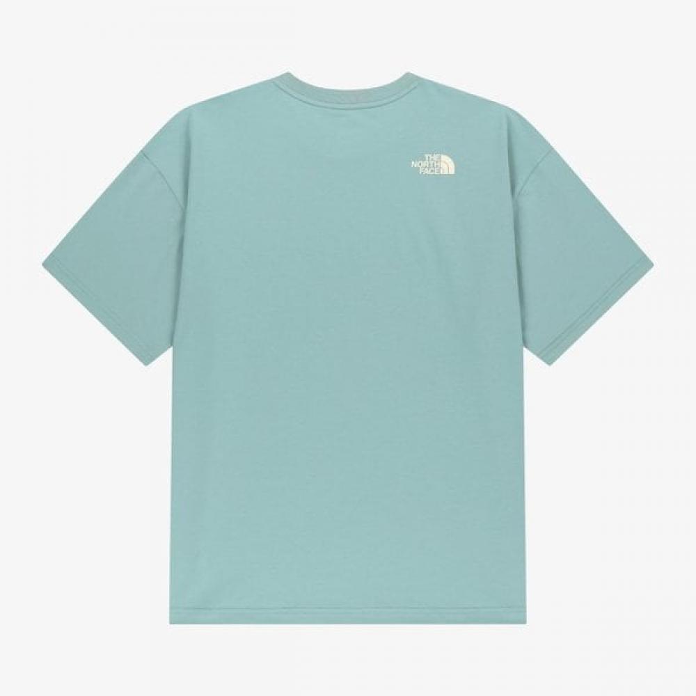 The North Face True Ta Short Sleeve Tee Grayish Turquoise Nt7us24m