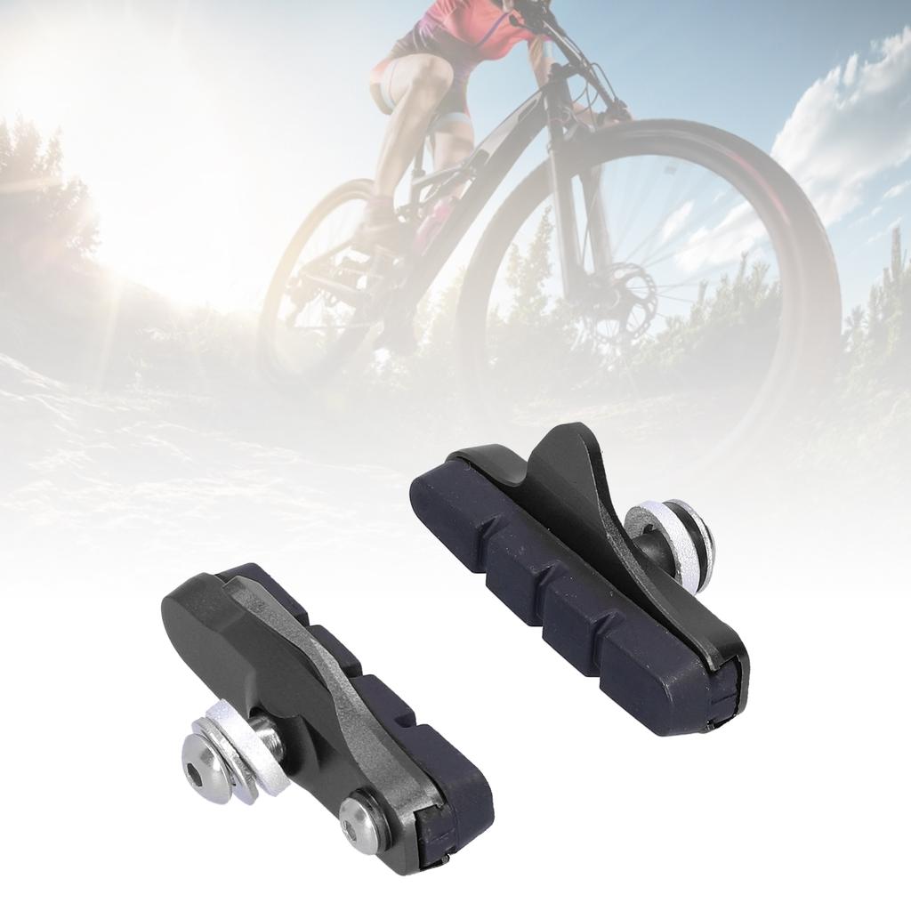 Road Bike Brakes Pads CBrake NoNoise NoSkid Rubber Blocks Replacement(Black )