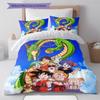Son Goku Pattern Bedding,Quilt Set Quilt Cover Pillowcase Home Birthday Gift (1 * Duvet Cover + 2 * Pillowcase, Without Core)