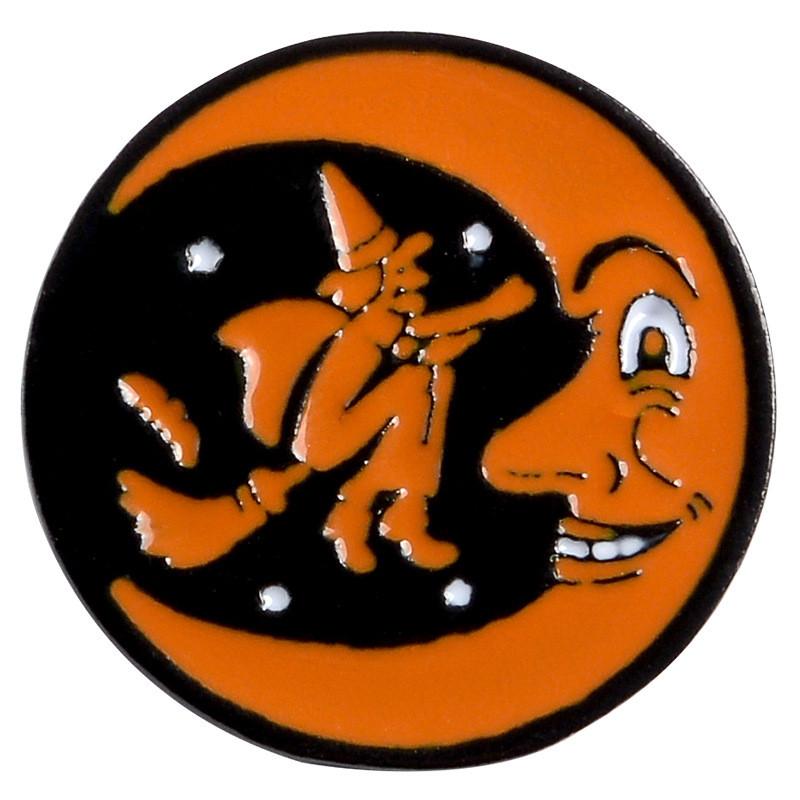 Alloy Trendy Unisex Halloween Brooch With Geometric Pumpkin Face And Features Witch