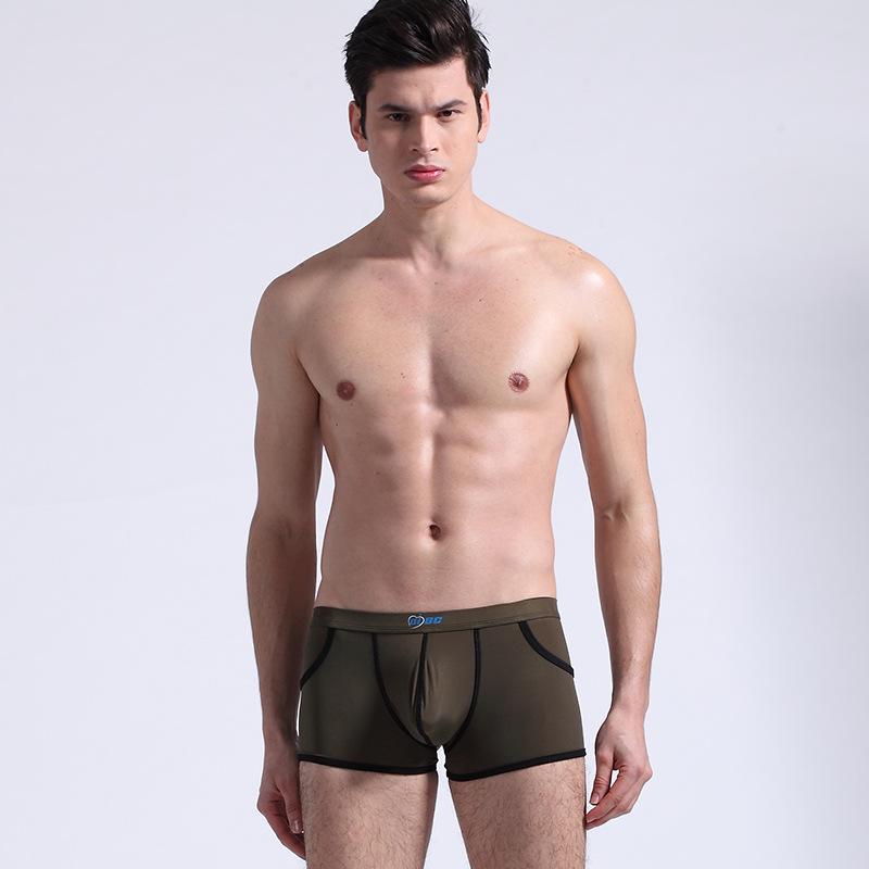 Genuine AIBC Summer Ice Silk Low Waist Breathable Men's Boxer Briefs 006PJ.