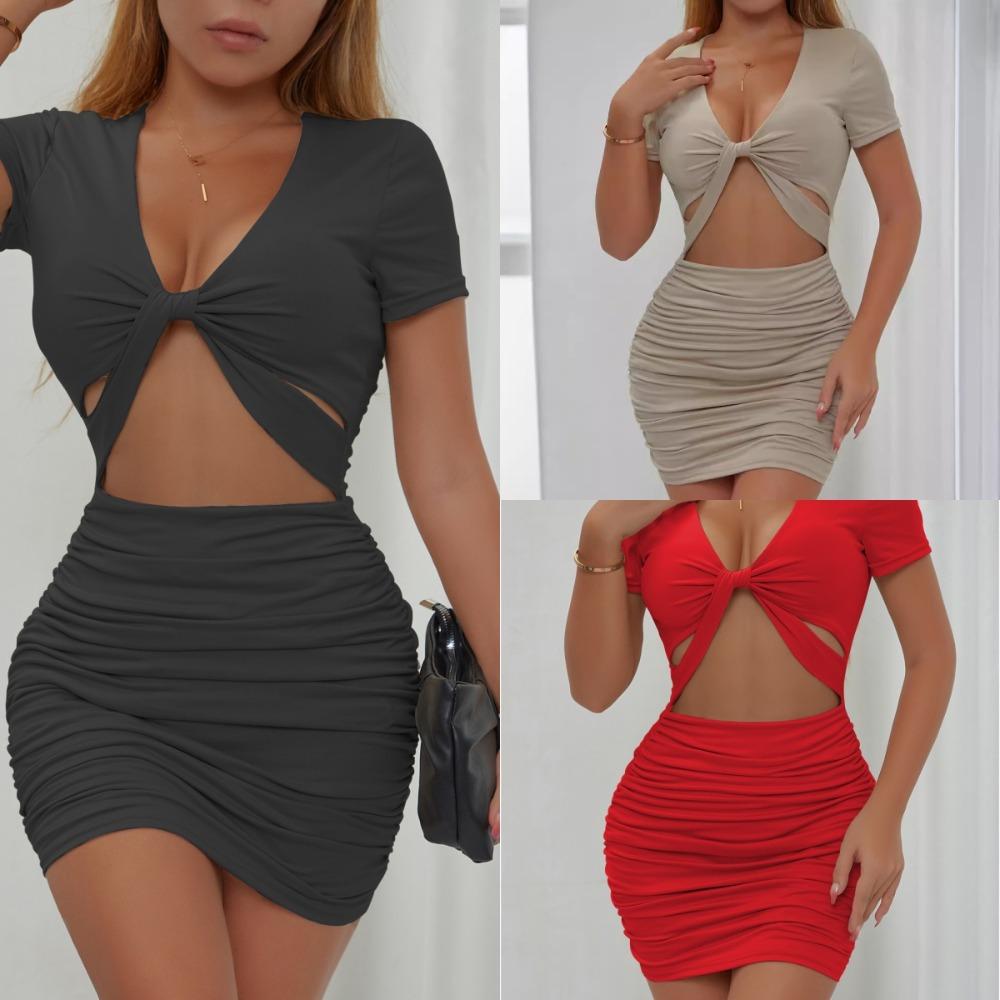 

Новые женские сексуальные хипстерские платья с v-образным вырезом и короткими рукавами без талии, коктейльные платья
