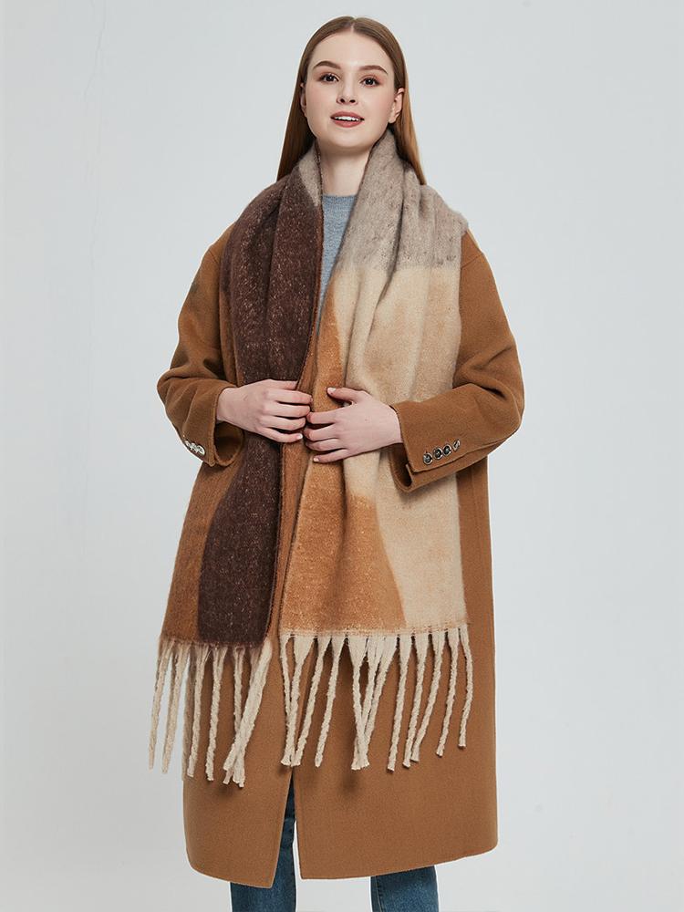 New  Imitation Cashmere Women Scarf Winter Vintage Print Tassel Pashmina Mujer Femme Foulard Bufanda Long Wrap Shawl Men'S