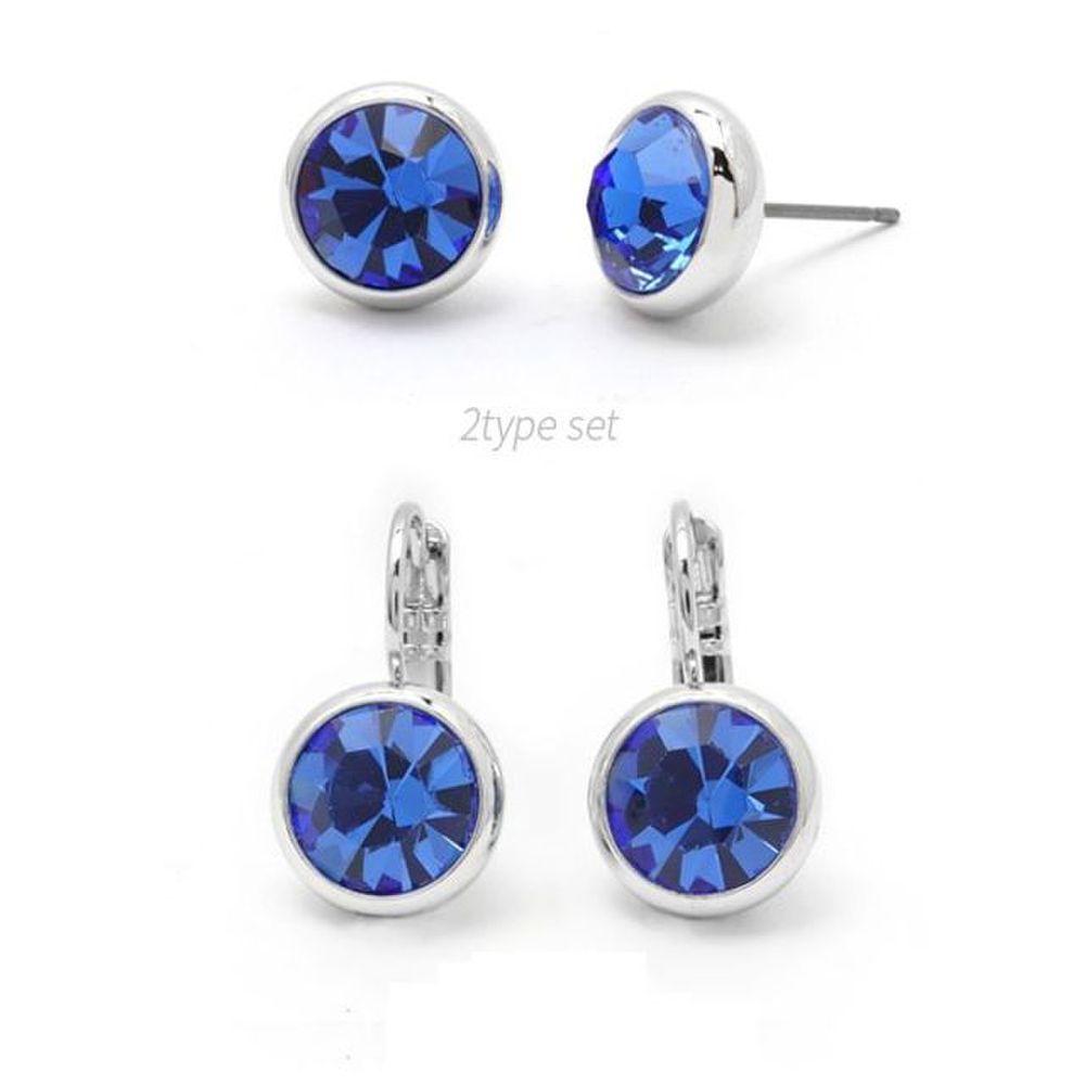 

E433 Sapphire Austrian Crystal 2-piece Set
