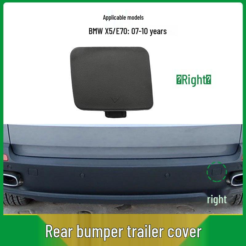 BMW X5 E70 Rear Bumper Towing Eye Cover, Tow Hook Hole Rescue Cover, Part 51127158447