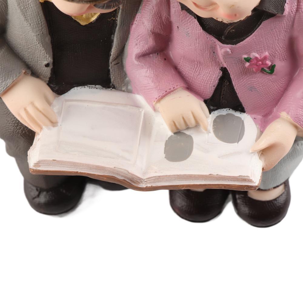 5in Grandpa Grandma Cake Making Statue Living Room Shelf Decoration