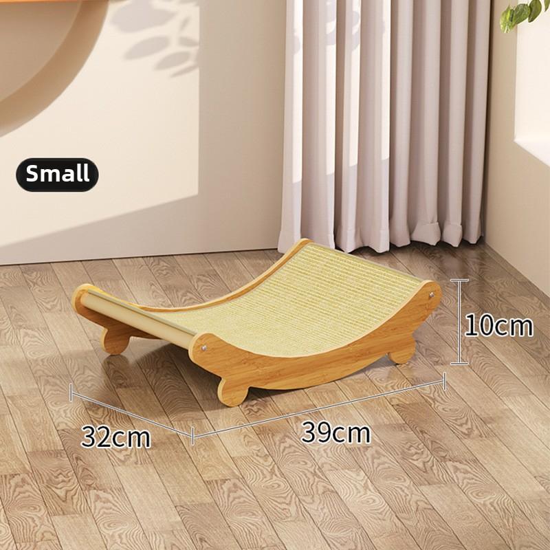 

Cat Scratching Board Wooden Cat Bed Removable Wear-resistant Crumb-free Multifunctional Cat Lounge Chair Kitten Nest Cat Toy