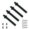 Clipes de Montagem para Postes de Carroceria de Carro RC em Liga de Alumínio para AXIAL SCX10 RC Rock Crawler Pacote com 4 1/10 (Preto)