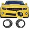 Front Fog Light Lamp Cover Bezel Trim Decor Carbon Fiber For Chevy Camaro 10-13