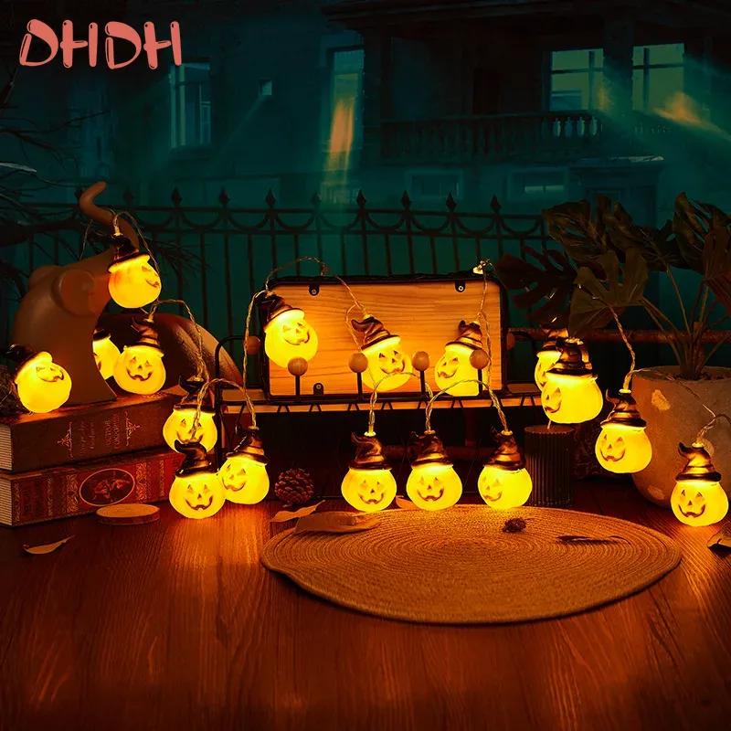 Halloween Decoration Pumpkin String Lights Portable LED Light String Holiday Decoration Lights Outdoor Indoor Home Party Decor