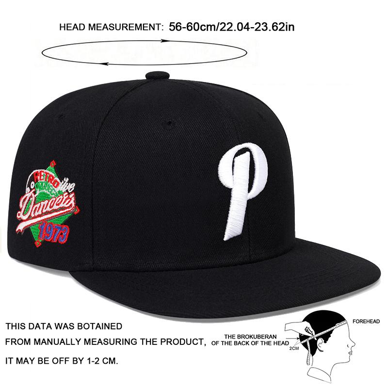 1Piece Unisex Letter P Embroidery Hip Hop Urban Street Style Hat Outdoor Adjustable Sunscreen Leisure Hat Spring Summer Travel Tourism Vacation