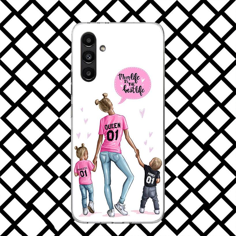 Mutter Baby Mädchen Handyhülle für Samsung Galaxy A17 A37 A57 A16 A26 A36 A56 A15 A25 A35 A55 A14 A24 A34 A54 A13 A23 A33 A53 Galaxy
