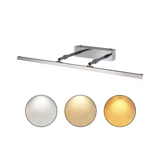 

Светодиодный настенный светильник с регулируемой цветовой температурой, регулируемой яркостью, без мерцания, широко используемый современный светодиодный светильник для туалетного столика, подсветка для картин 40cm B серебряный