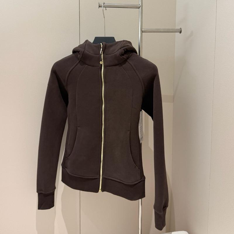 Autumn women's full zipper slim fit hooded fleece sweater casual outdoor slimming sports jacket