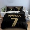 Gold "Ronaldo 7" Text. Bedding Sets Duvet Cover Sets Duvet Covers Pillowcases(1 * Duvet Cover 2 * Pillowcases Without Duvet Insert)