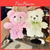 Teddy Cartoon Bear Plush Toy Bow Decoration Animal Doll Keychain Pendant Kid