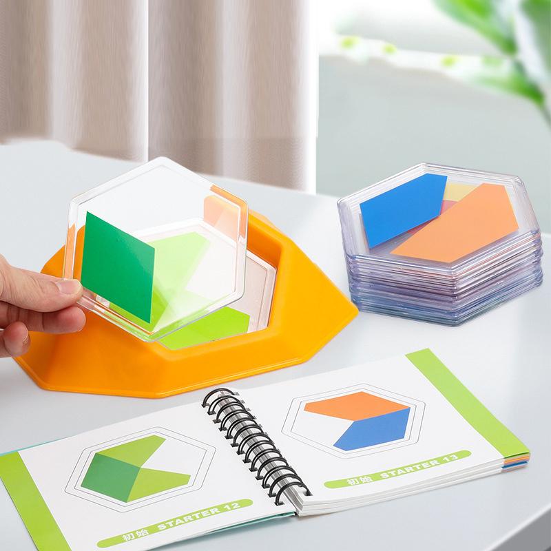 Farbcode-Puzzle, pädagogisches Kinder-Logik-Brettspiel, Jigsaw, geometrische intelligente Puzzles, Kinder-Räumlichkeitsspielzeug, DIY-Geschenke