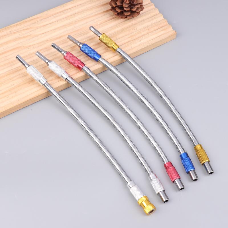 Quick Flexible Drill Bit Extension For Screwdriver 300mm Length Bendable Elastic Joint Head Shaft 1/4 Hex Shank Hex Shank