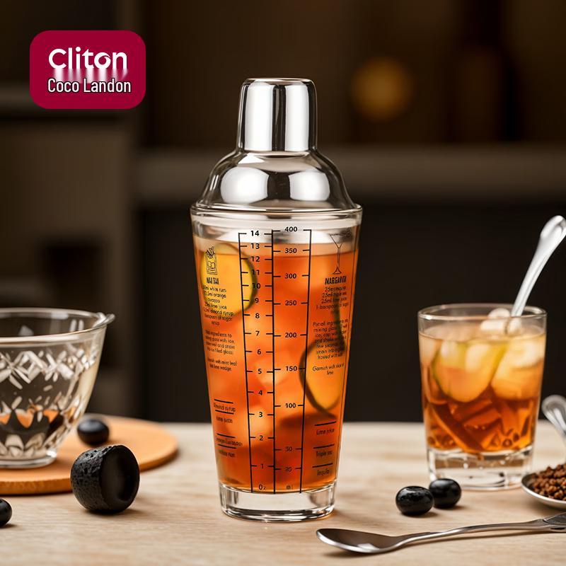 CLITON Glass Cocktail and Drink Shaker