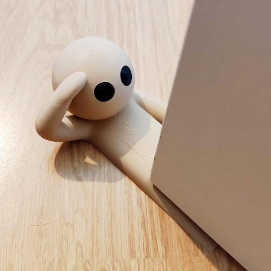 

3D Printed Door Stop Little Figure Door Wedge Decorative Floor Door Stop for Bottom of Door Home Bedroom Office A